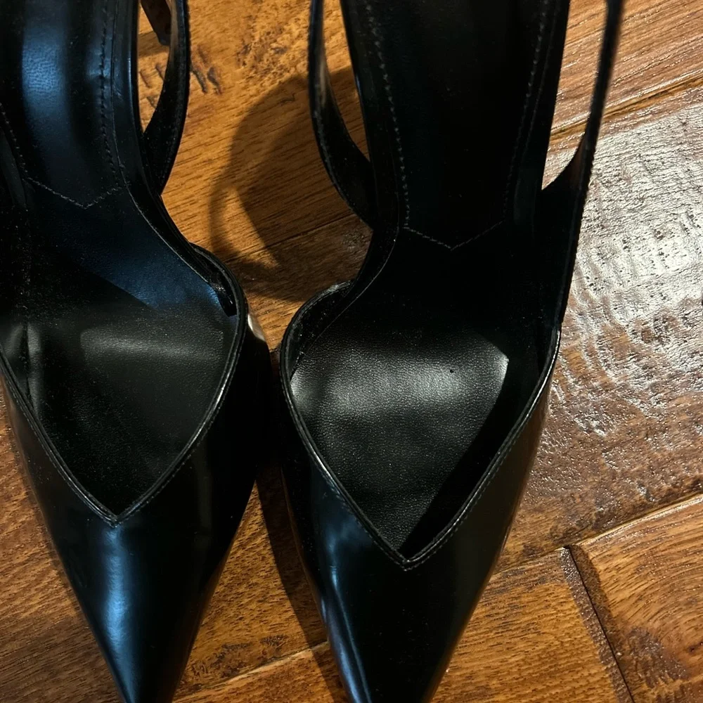 Mango Black Slingback Pump